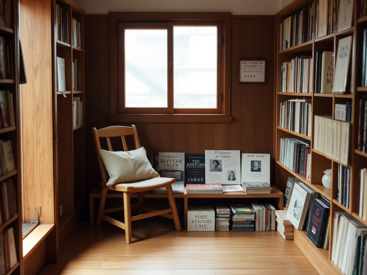 店内の読書コーナー